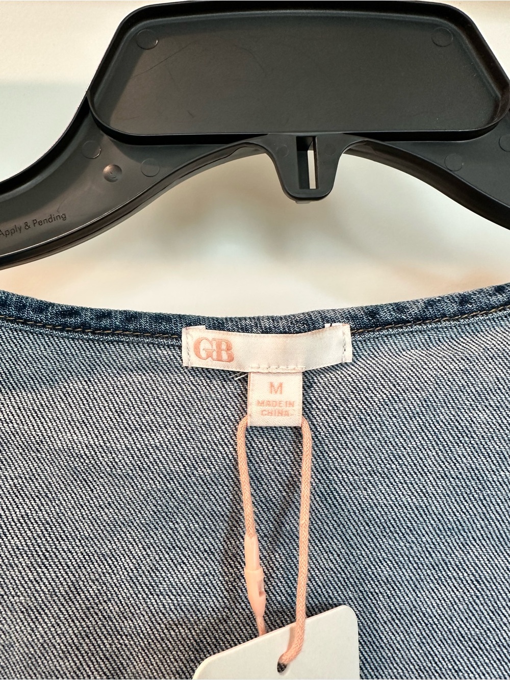 Gianni Bini Dark Blue Denim Lace-Up Crop Top - Picture 5 of 6